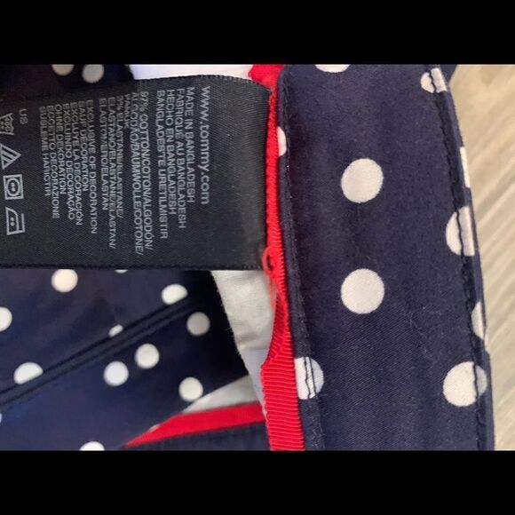 Tommy Hilfiger navy and white polka dot skirt sz 4 - Picture 6 of 6
